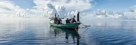 landscape, tropical, sea, halmahera sea, fishing, fish boat, the web, nature, bajau people, indonesia